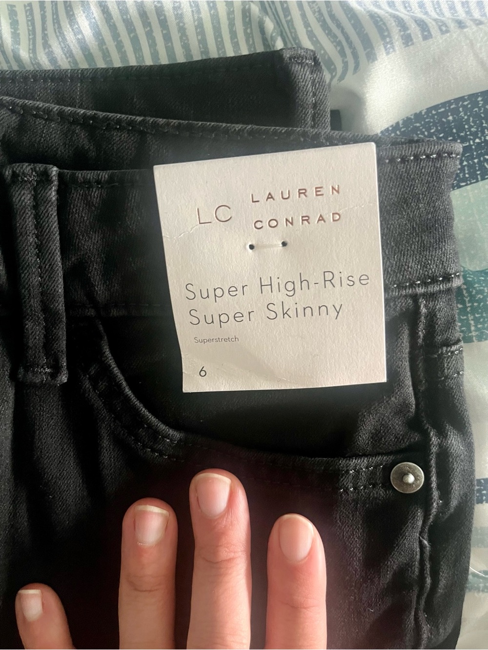 LC Lauren Conrad Black Super High-Rise Super Skinny Jeans